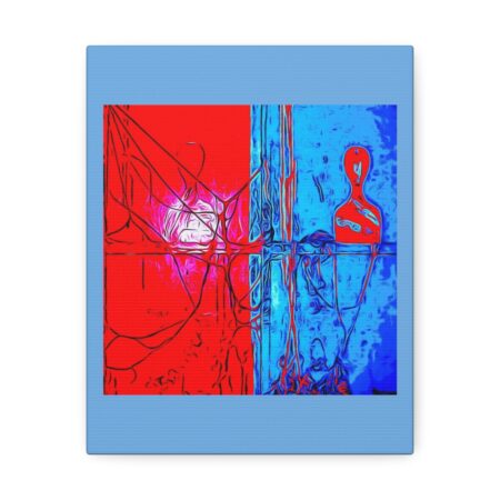 Love & trauma - Satin Canvas, Stretched